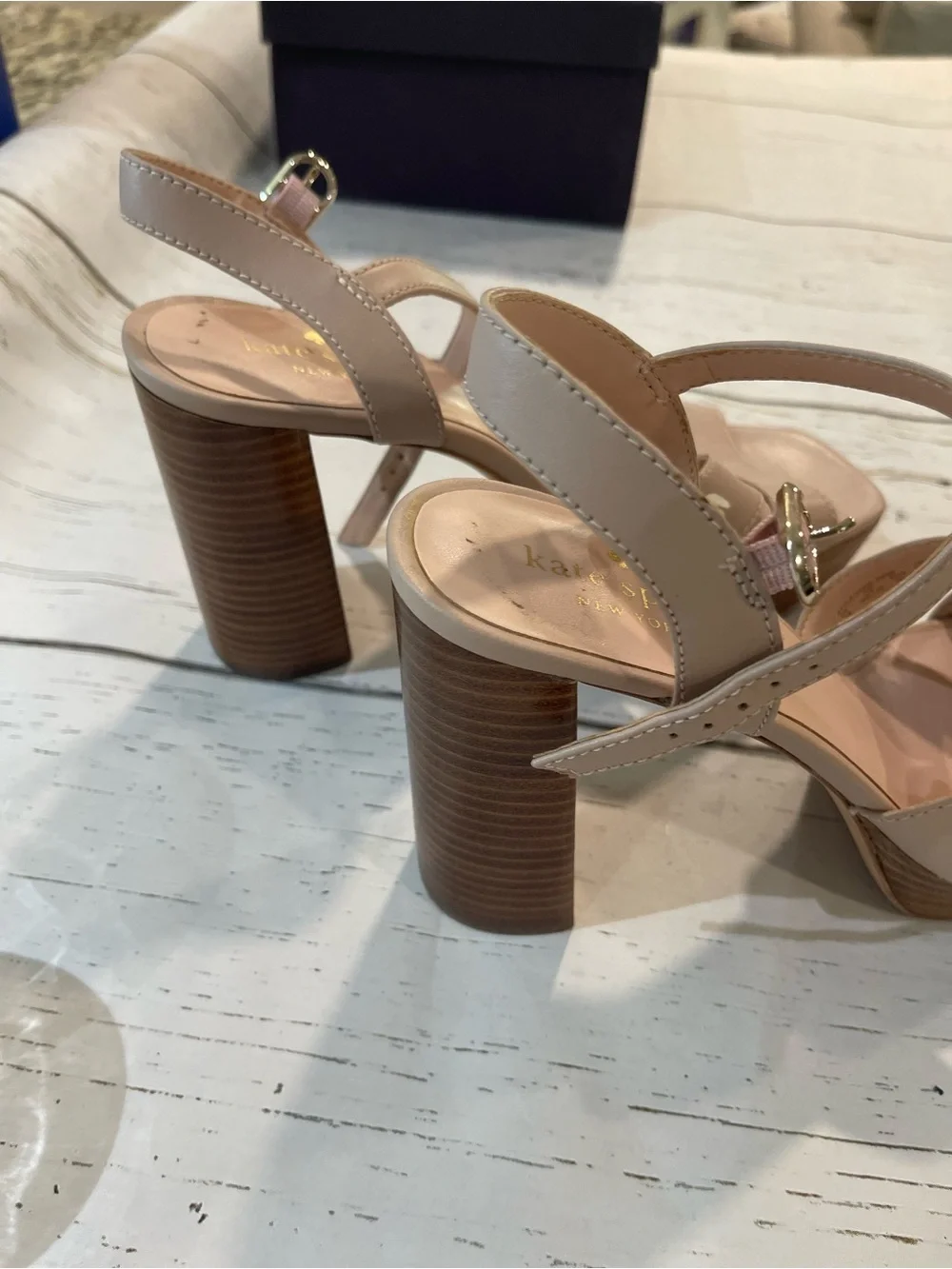 Kate Spade New York Nude Blush Platform Block Heel Sandals
